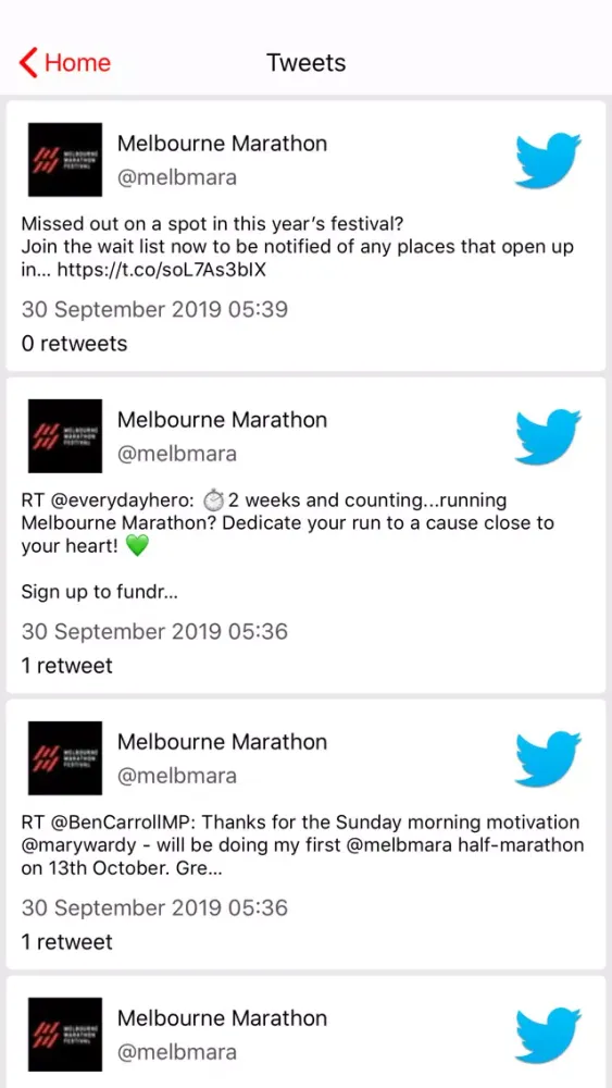 Melbourne Marathon Festival应用截图