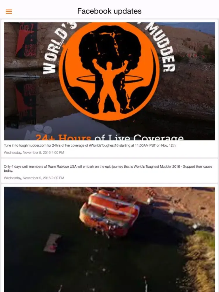 Capturas de tela do World's Toughest Mudder 2016 iPad 