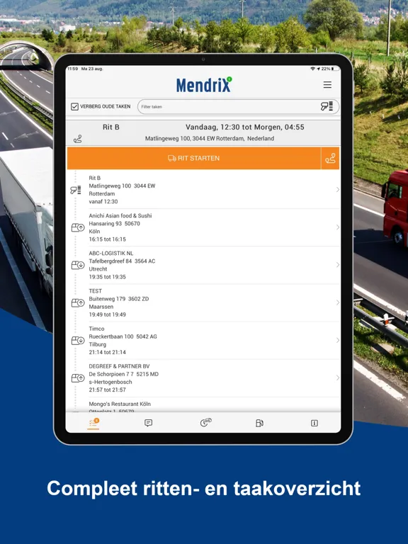 Tangkapan skrin MendriX Mobile iPad 