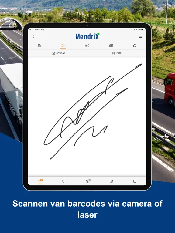 Tangkapan skrin MendriX Mobile iPad 