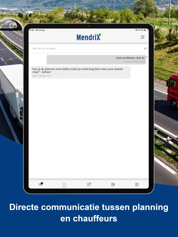 Tangkapan skrin MendriX Mobile iPad 
