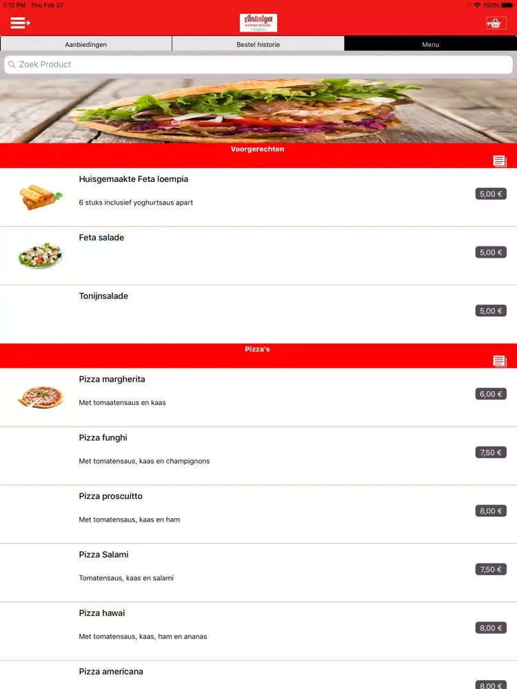 Antalya kebab house iPad 应用截图