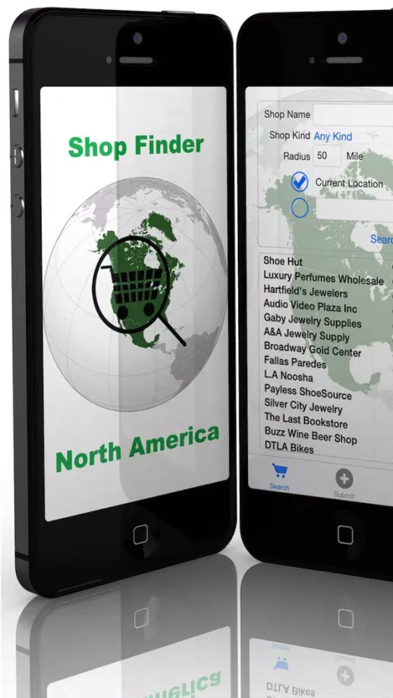 Tangkapan layar Shop Finder North America