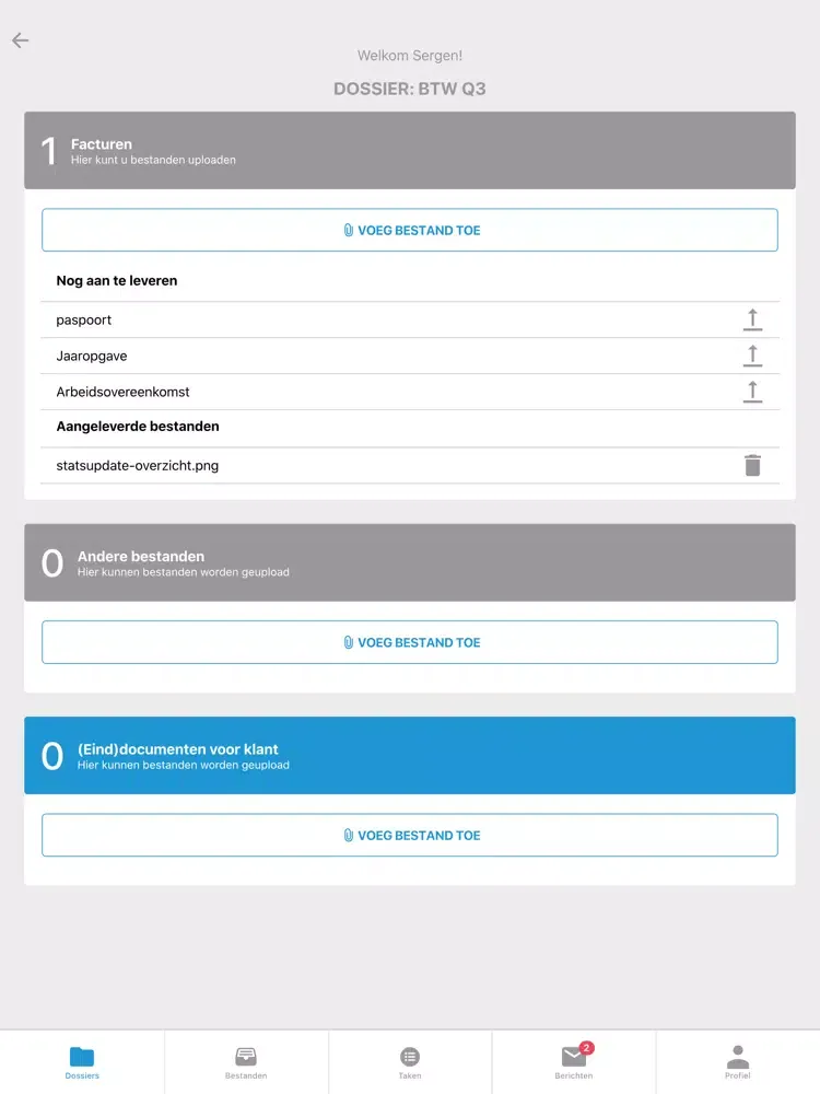 Capturas de tela do Post Advies iPad 