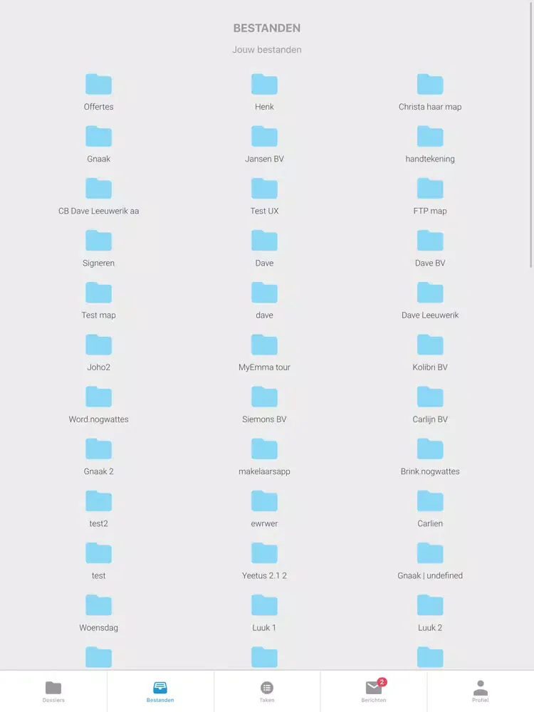 Capturas de tela do Post Advies iPad 