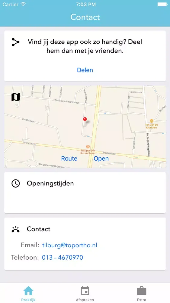 Capturas de tela do TopOrtho Tilburg