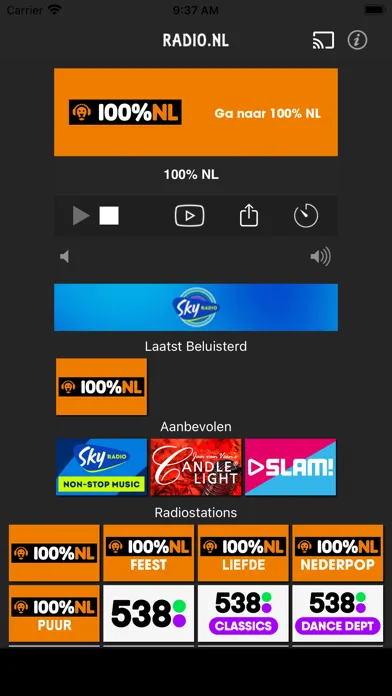 Radio.NL應用截圖