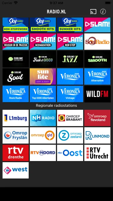 Radio.NL應用截圖