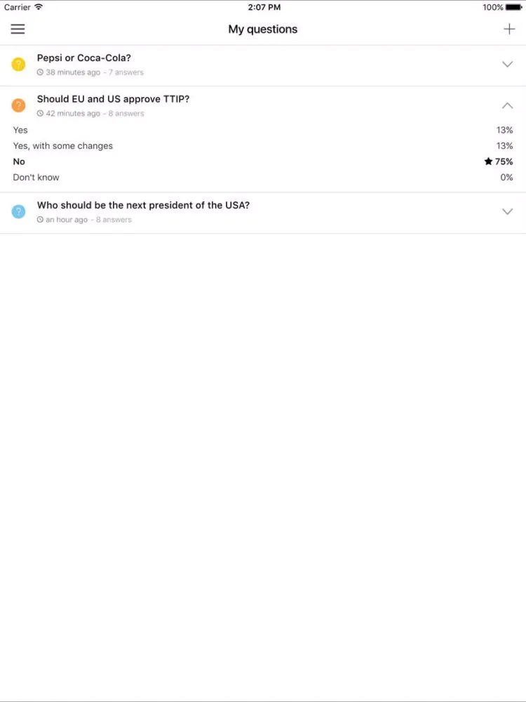 Involve - Social Polling iPad  স্ক্রিনশট