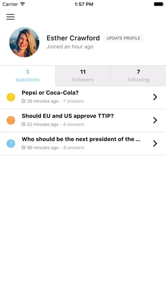 Involve - Social Polling স্ক্রিনশট