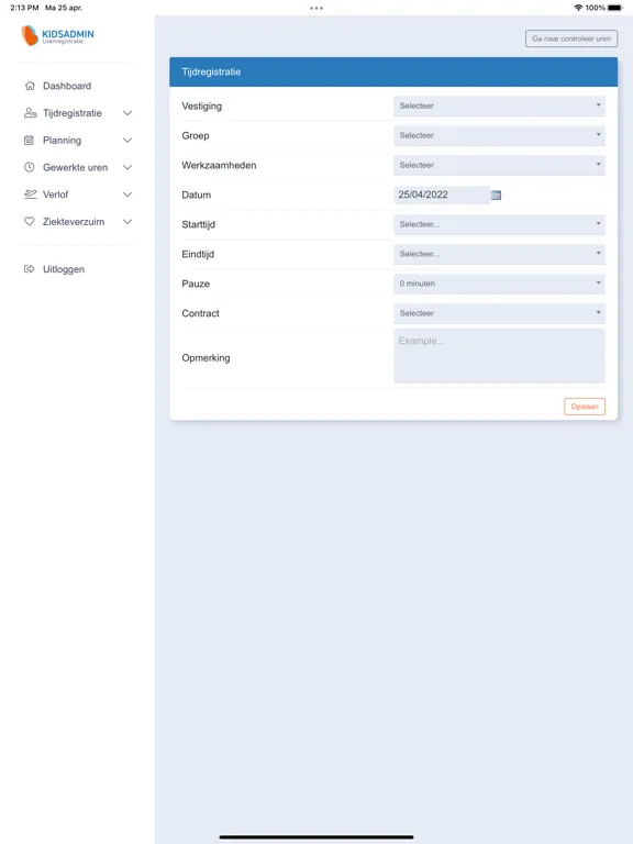 Скриншоты Kidsadmin medewerker iPad 