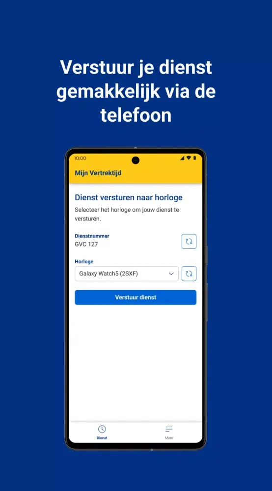 Screenshot di Mijn Vertrektijd