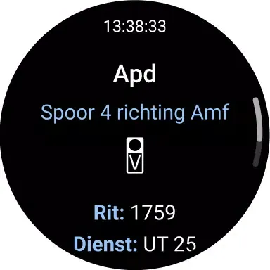 Screenshot di Mijn Vertrektijd