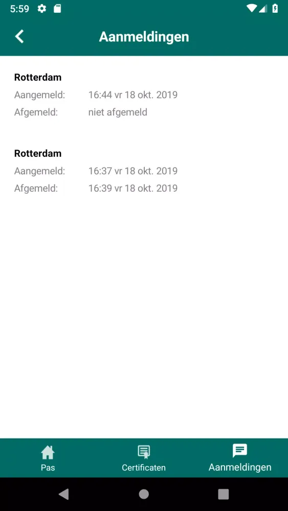 DVP-app Screenshots