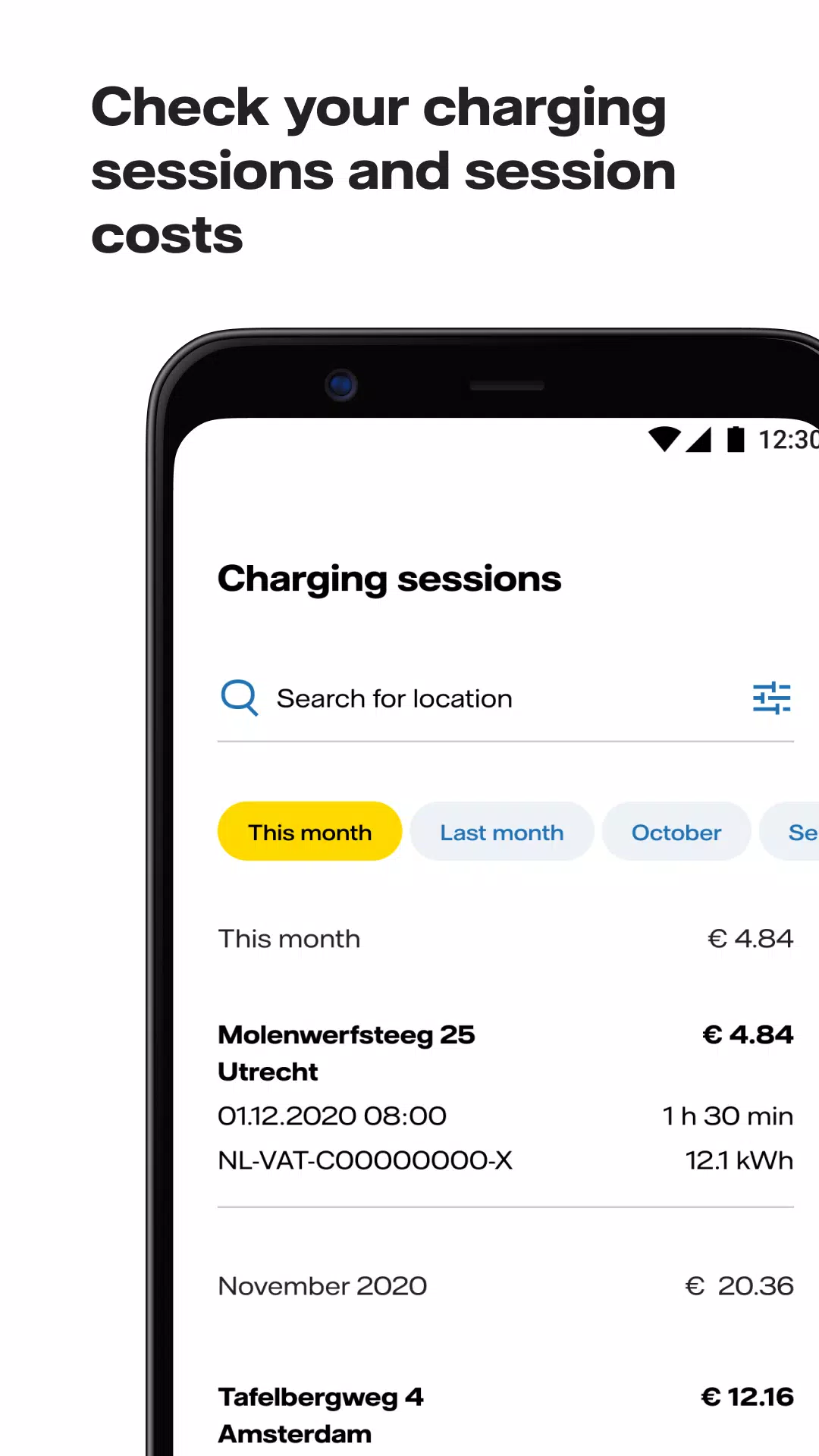 Vattenfall InCharge Screenshots