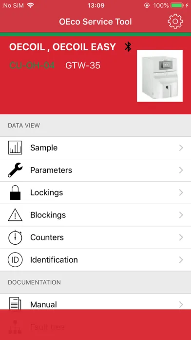 Tangkapan skrin Oeco Service Tool