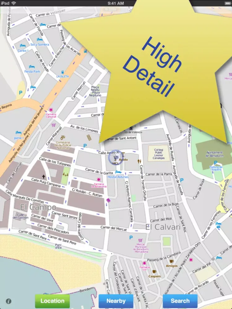 Costa Blanca No.1 Offline Map iPad  Screenshots