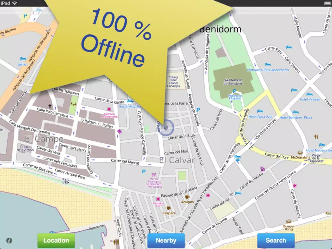 Costa Blanca No.1 Offline Map iPad  Screenshots