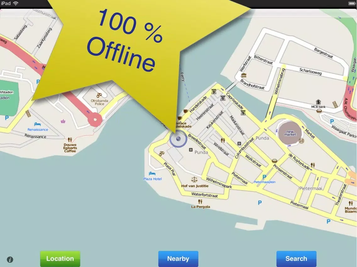 Curacao No.1 Offline Map iPad  Screenshots