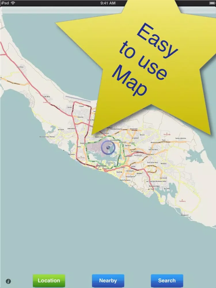 Curacao No.1 Offline Map iPad  Screenshots