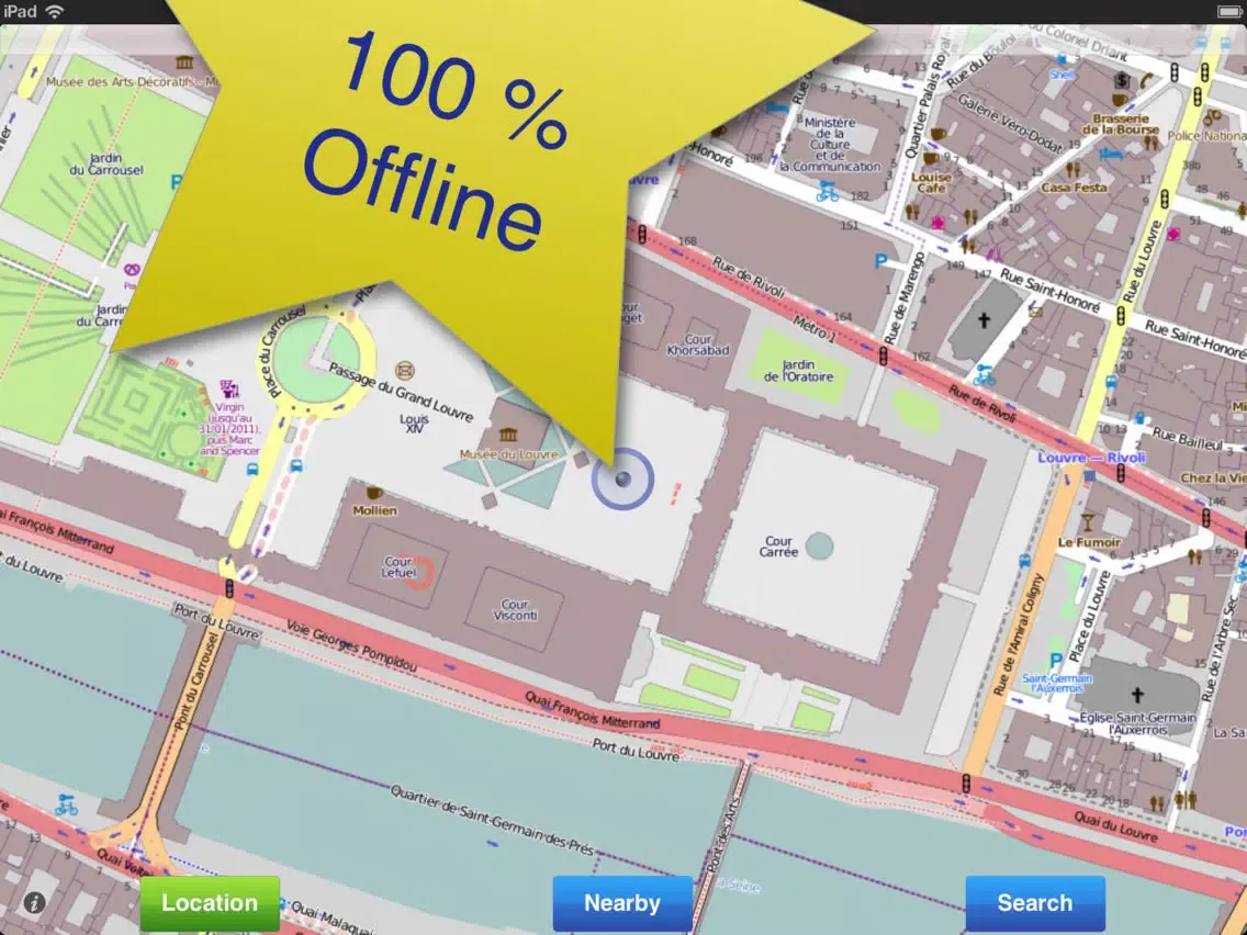 Paris No.1 Offline Map iPad 应用截图