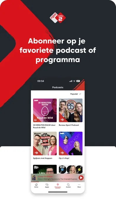 Capturas de tela do NPO Radio 2