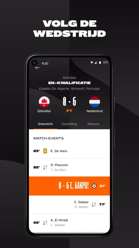 Tangkapan skrin KNVB Oranje