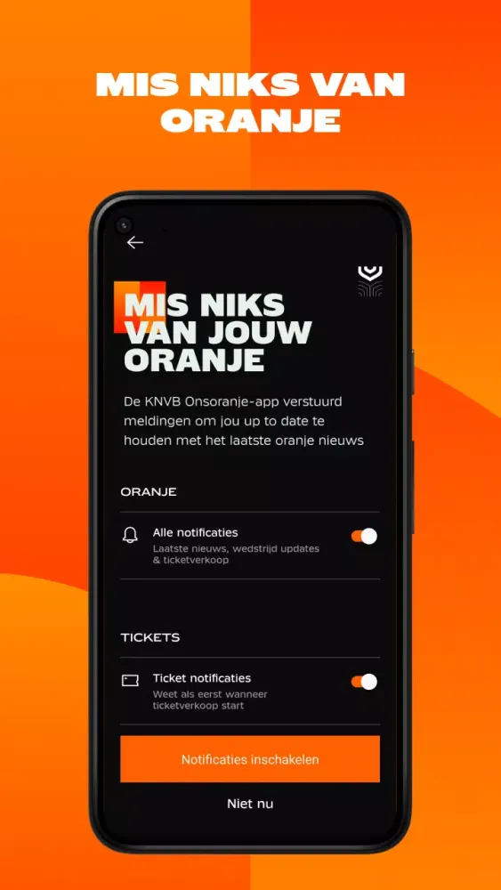 Tangkapan skrin KNVB Oranje