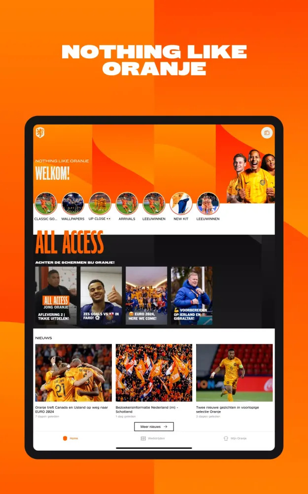 Tangkapan skrin KNVB Oranje