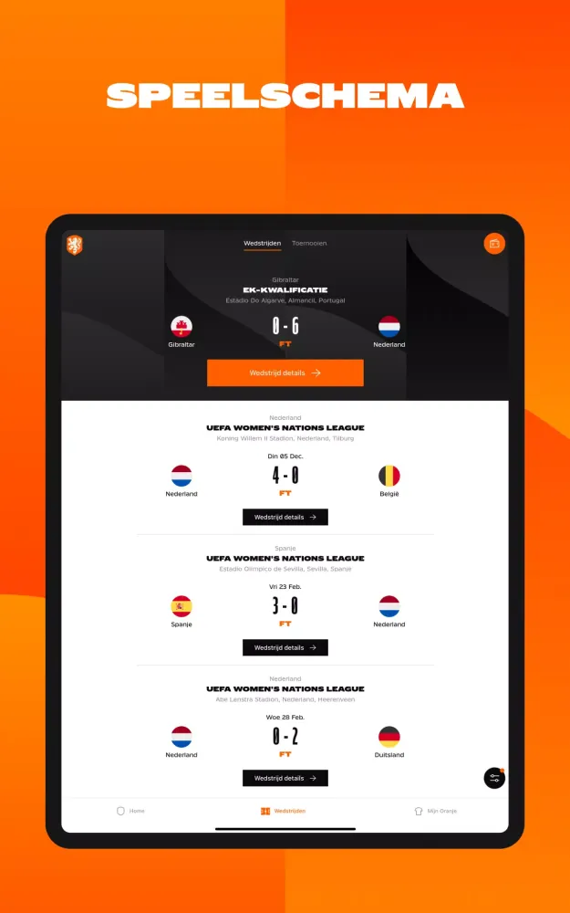 Tangkapan skrin KNVB Oranje