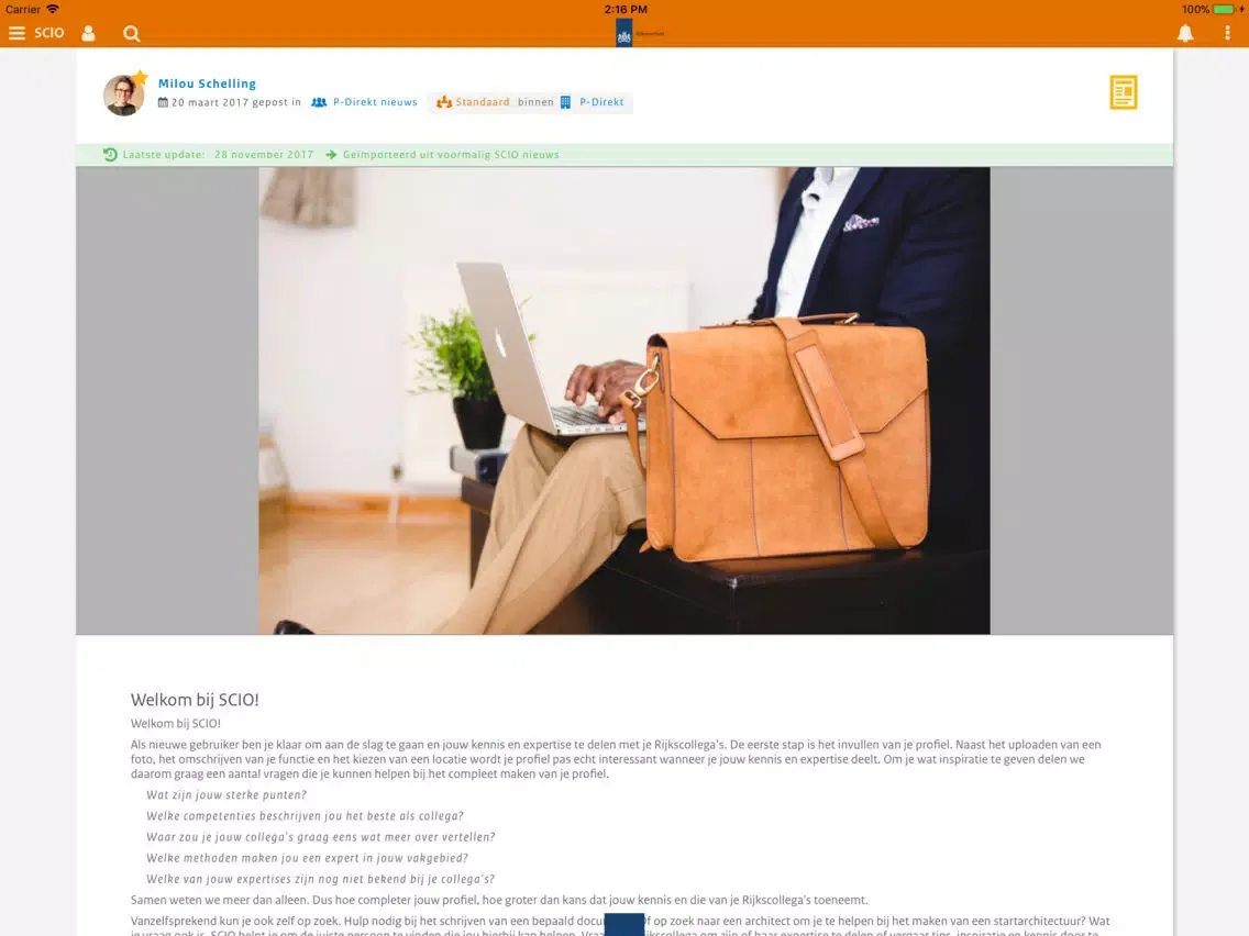 SCIO iPad  Ekran Görüntüleri