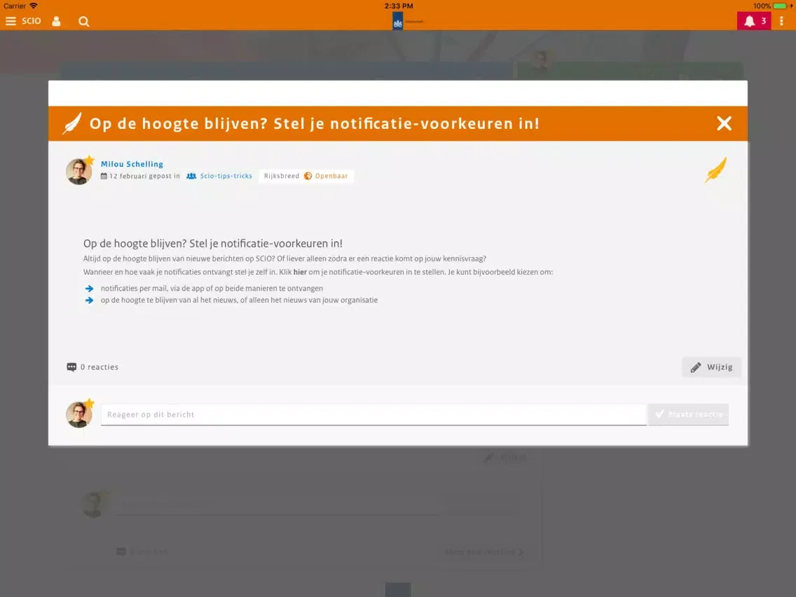 SCIO iPad  Ekran Görüntüleri