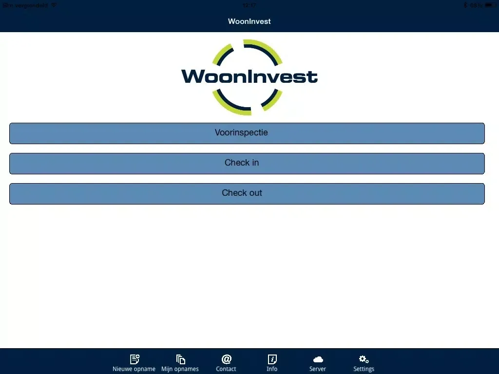 صور WoonInvest Opleverapp iPad 