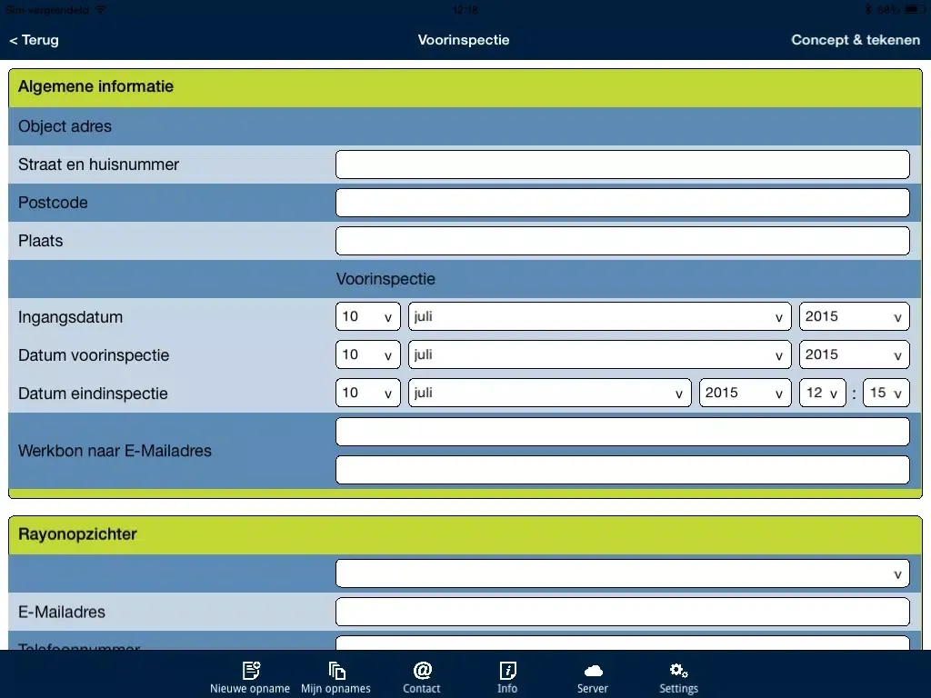 صور WoonInvest Opleverapp iPad 
