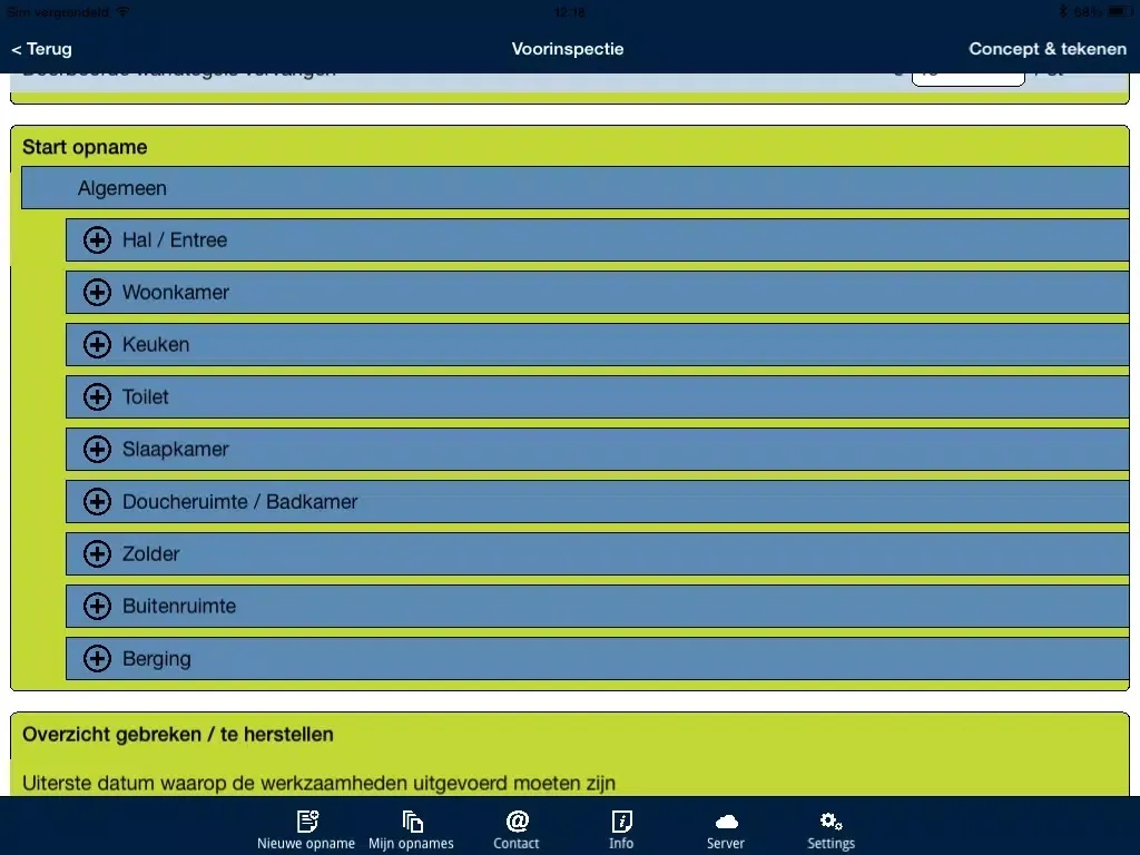 صور WoonInvest Opleverapp iPad 