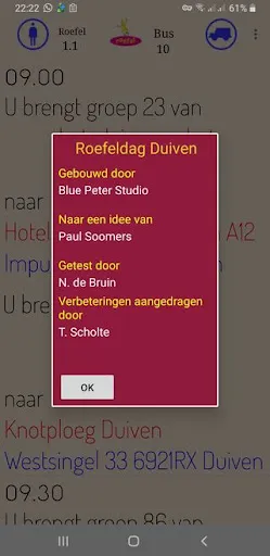 Captures d'écran de Roefel app