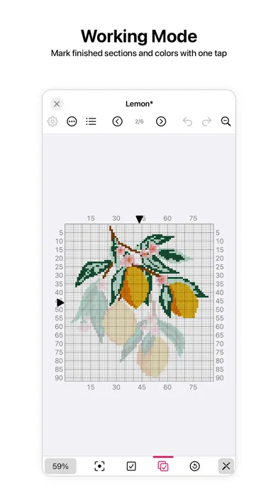 Captures d'écran de Cross Stitch Chart
