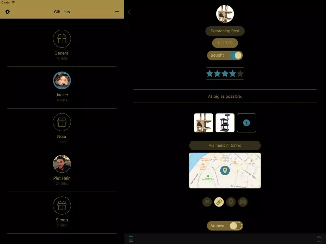 Capturas de pantalla de Gift Shopping iPad 