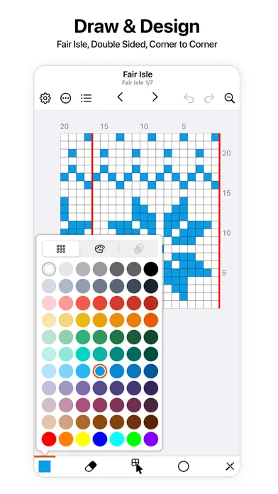 Tangkapan skrin Knitting Chart
