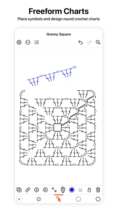 Tangkapan skrin Knitting Chart