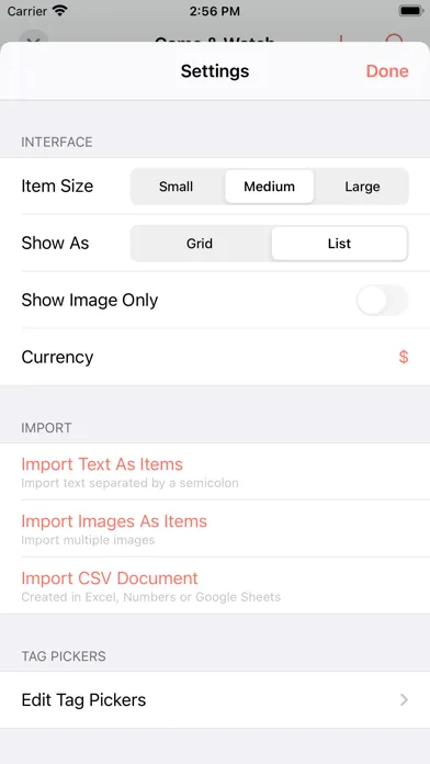 Ảnh chụp màn hình của Sort & Order