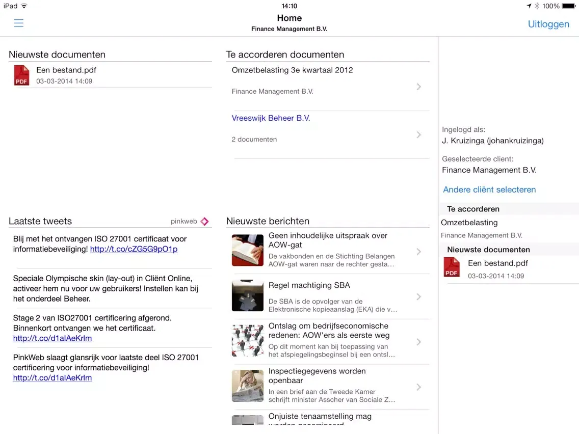 Tangkapan skrin Camelot Cloud iPad 