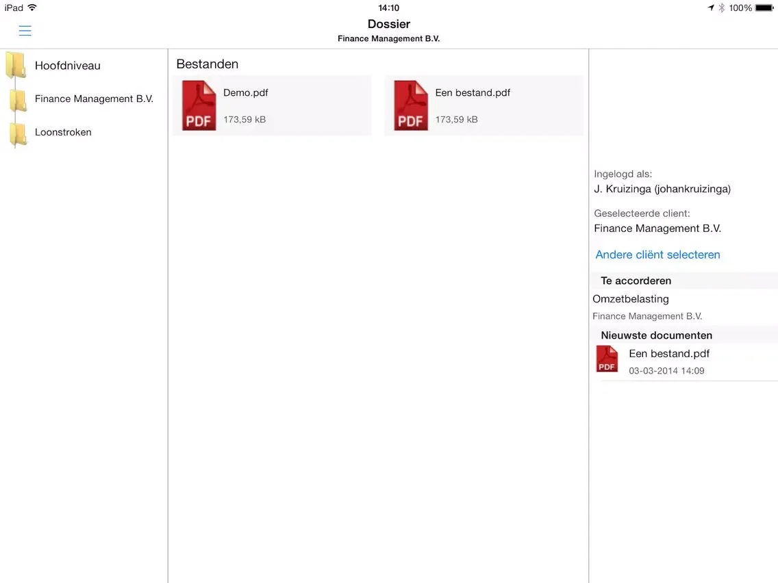 Tangkapan skrin Camelot Cloud iPad 