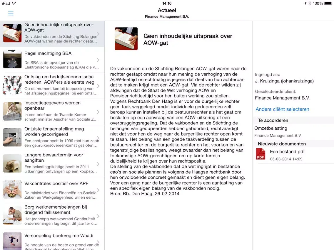 Zrzuty ekranu MPtCloud iPad 