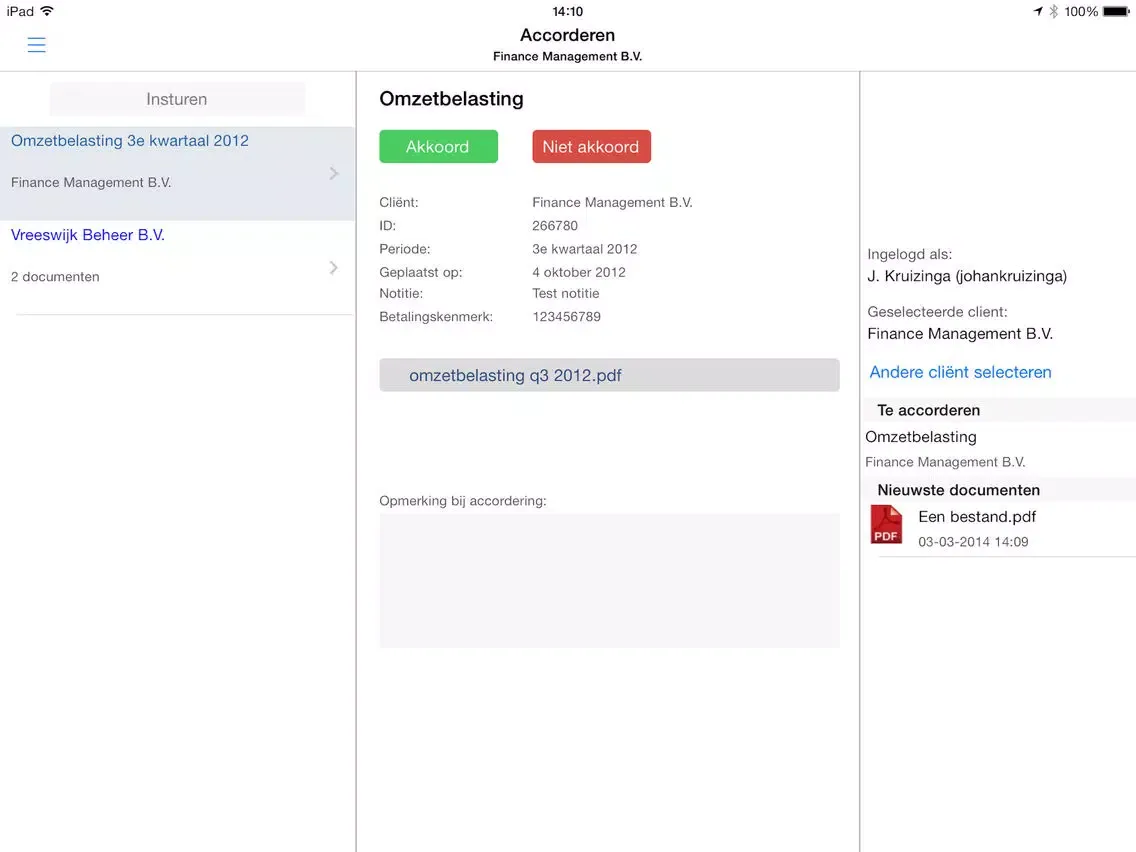 Zrzuty ekranu MPtCloud iPad 