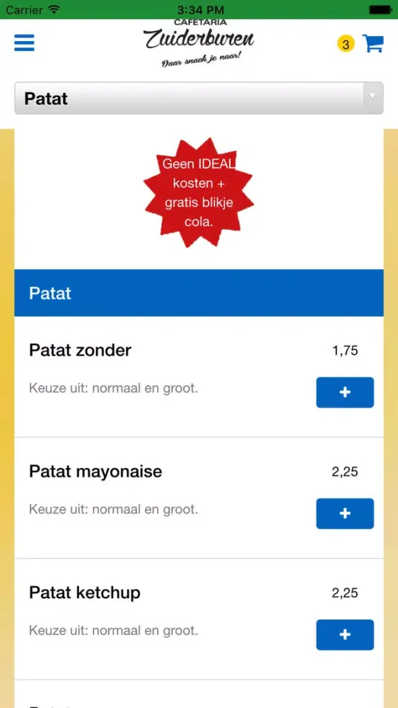 Ảnh chụp màn hình của Cafetaria Zuiderburen
