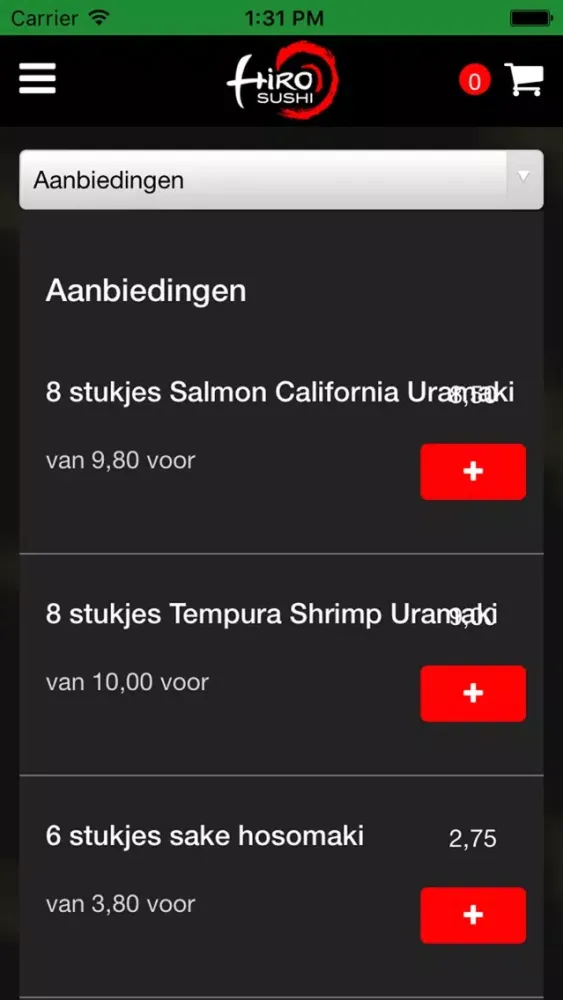 Hiro Sushi Amstelveen Ekran Görüntüleri