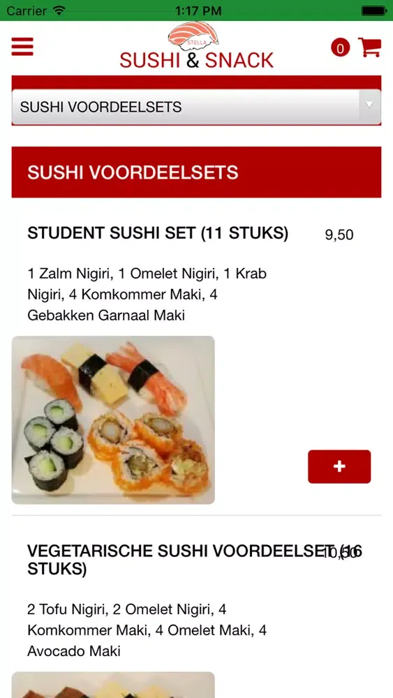Ảnh chụp màn hình của Stella sushi and snack