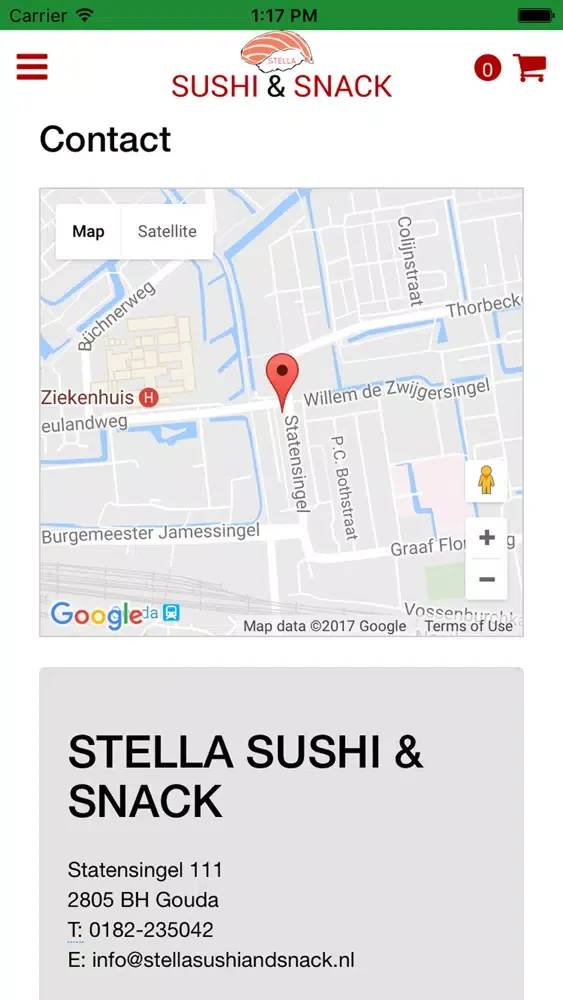 Ảnh chụp màn hình của Stella sushi and snack