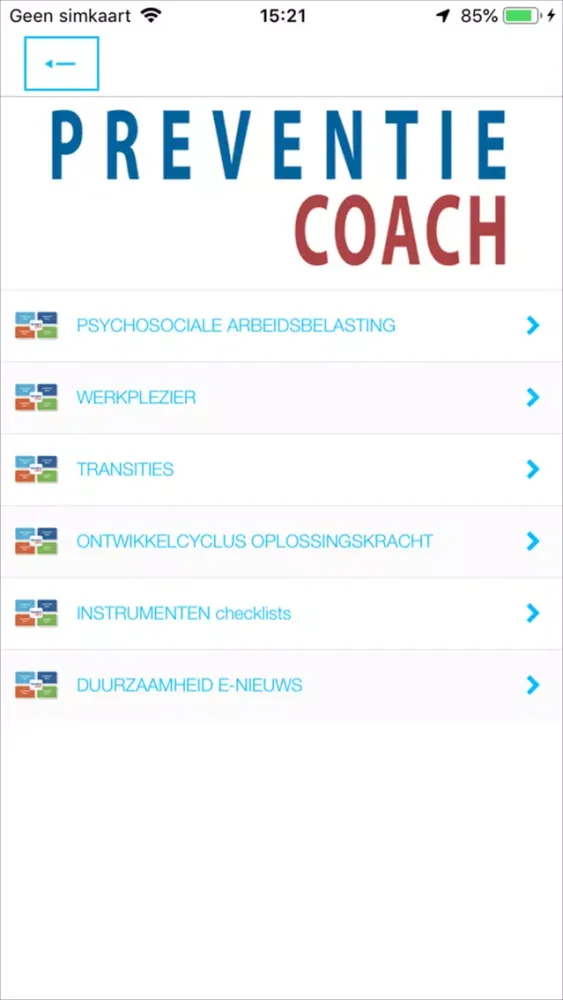 Capturas de tela do PreventieCoach Positieve Arbo